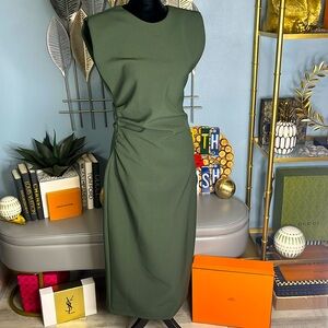 ZARA Draped Midi Dress